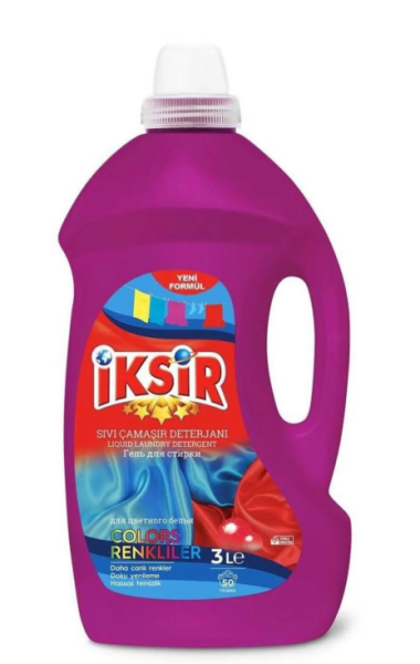 İksir Sıvı Çamaşır Deterjanı Renkliler 3 Litre