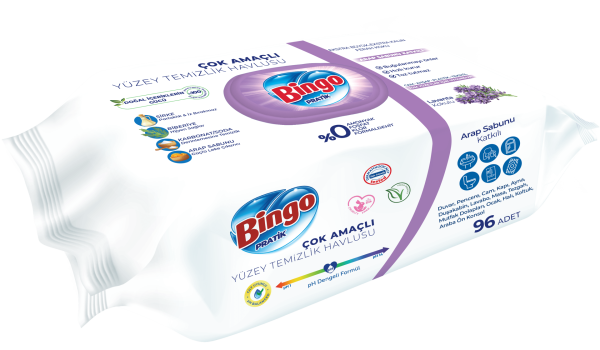 Bingo Yüzey Temizlik Havlusu Arp.Lavanta 96lı