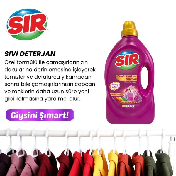 Sır Renkliler Canlı Renkler ve Bakım 2.7 Lt