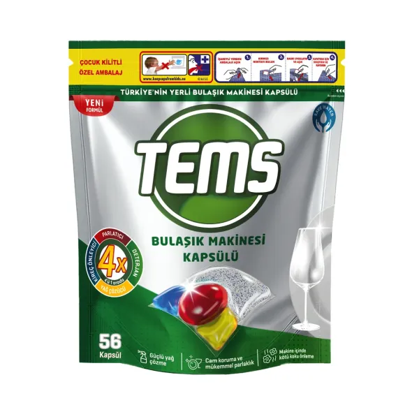 Tems Bulaşık Makinesi Kapsülü 56 lı