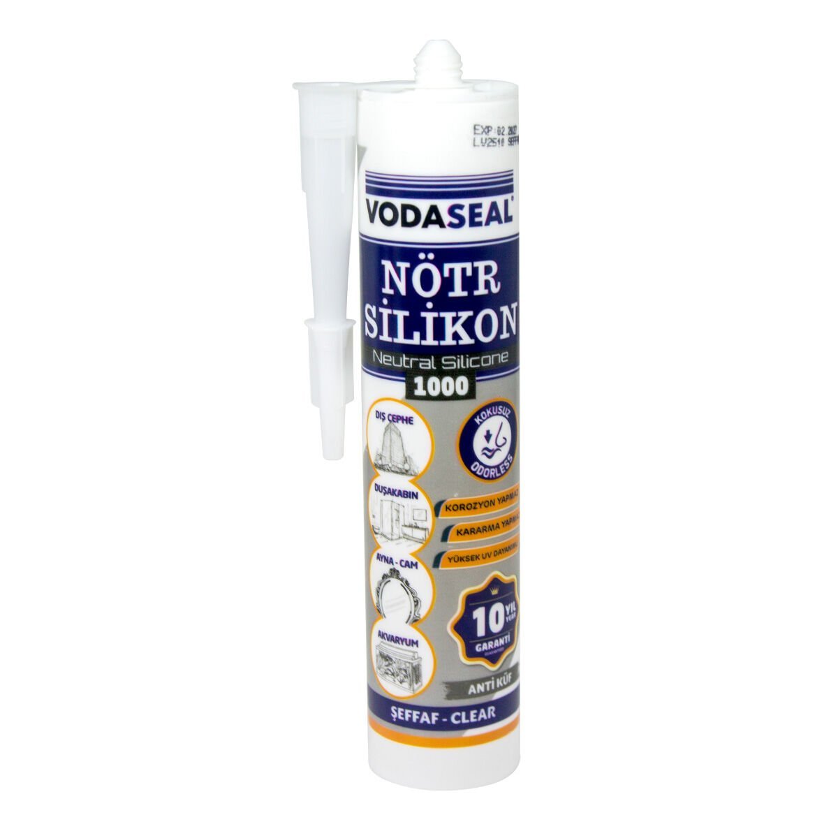 Vodaseal NSLC10 Nötr Silikon Şeffaf 280ml