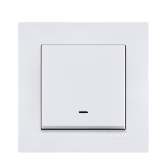 Exen Karell Blisterli Beyaz Işıklı Anahtar