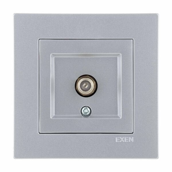 Exen Karell Blisterli Gümüş Uydu Prizi F Konnektör