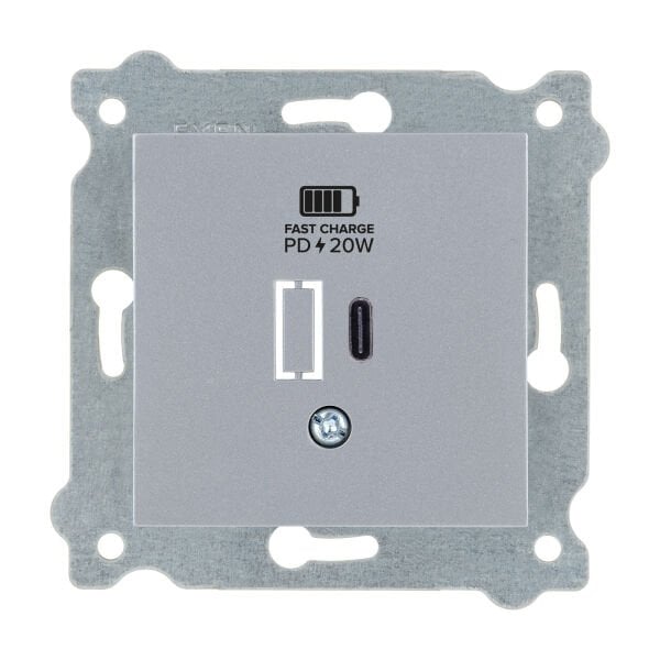 Exen Karell Blisterli Gümüş Usb Şarj Prizi