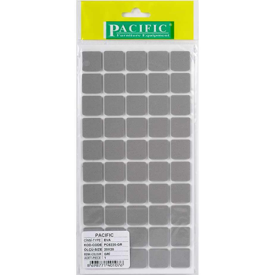 Pacific Gri Yapışkanlı Eva Keçe 20mmx20mm