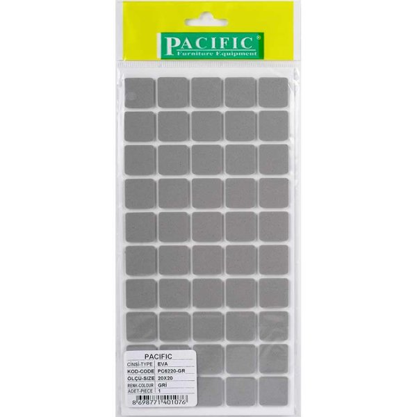 Pacific Gri Yapışkanlı Eva Keçe 20mmx20mm