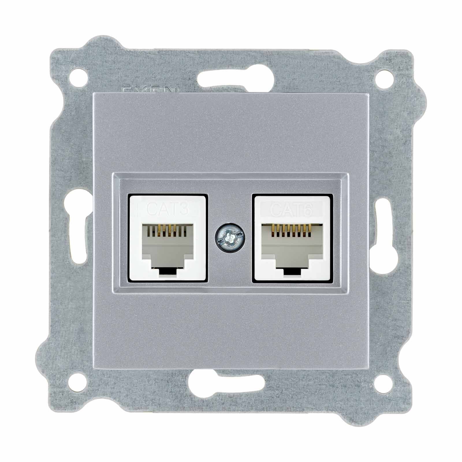 Exen Karell Blisterli Gümüş Nümeris Telefon Prizi