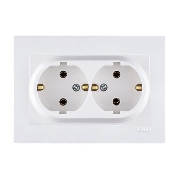 Exen Karell Blisterli Beyaz İkili Topraklı Priz