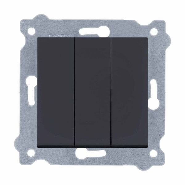 Exen Karell Blisterli Füme Üçlü Anahtar