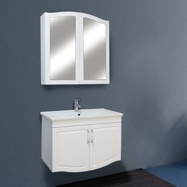 Alvit Berlin Banyo Dolabı Takım 80cm Mat Beyaz