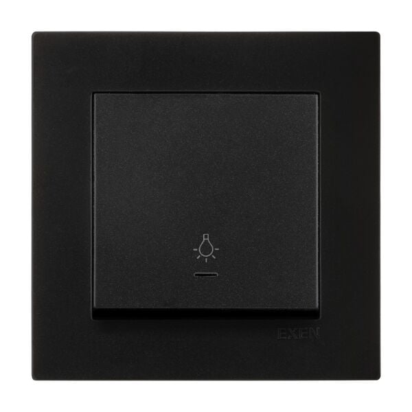 Exen Karell Blisterli Siyah Işıklı Light Anahtar