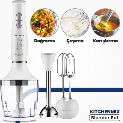 Goldmaster IN-6140W Kitchenmix Blender Set Beyaz