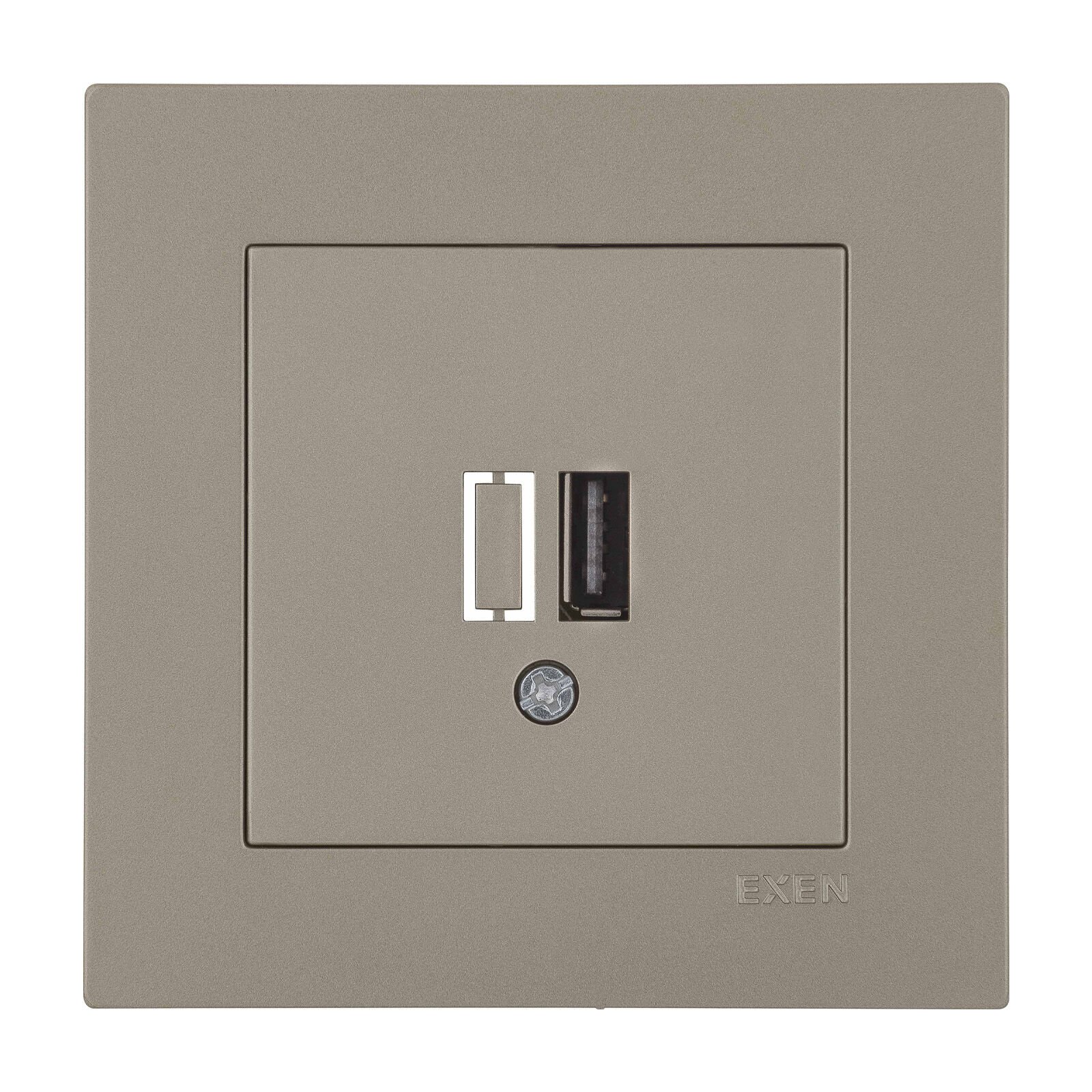 Exen Karell Blisterli Titanyum Usb Şarj Prizi