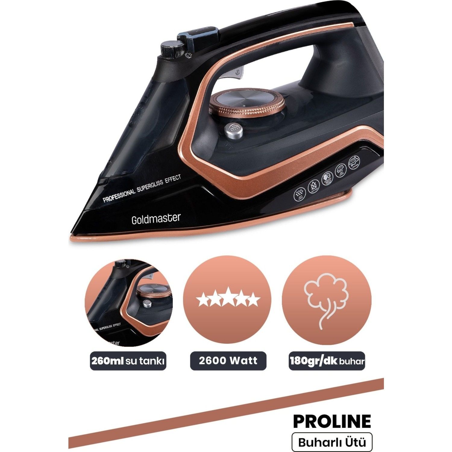 Goldmaster GM-7620 Proline Buharlı Ütü