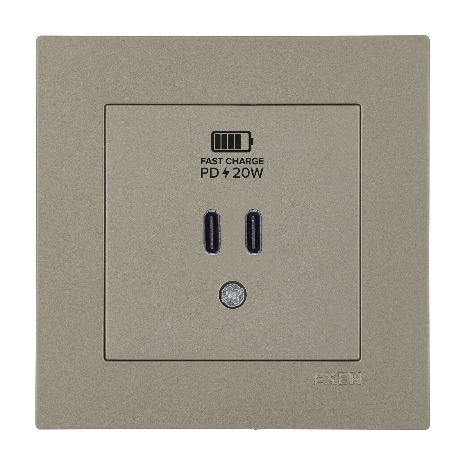 Exen Karell Blisterli Titanyum Usb Şarj Priz Typ-C