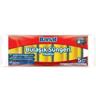 Bella 5 li Oluklu Bulaşık Süngeri