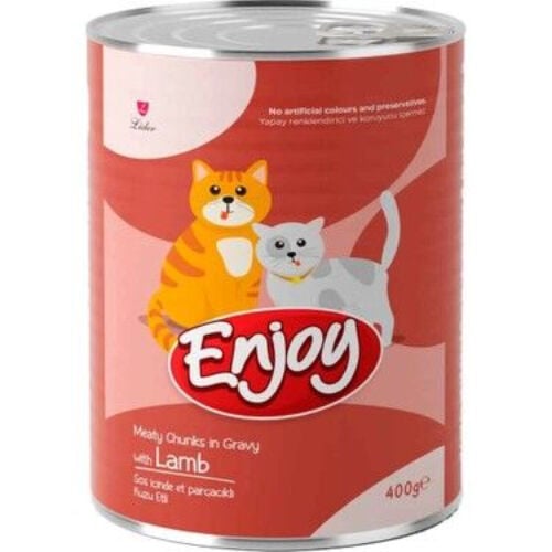 Enjoy Kedi Konserve Kuzu Parçalı 400gr