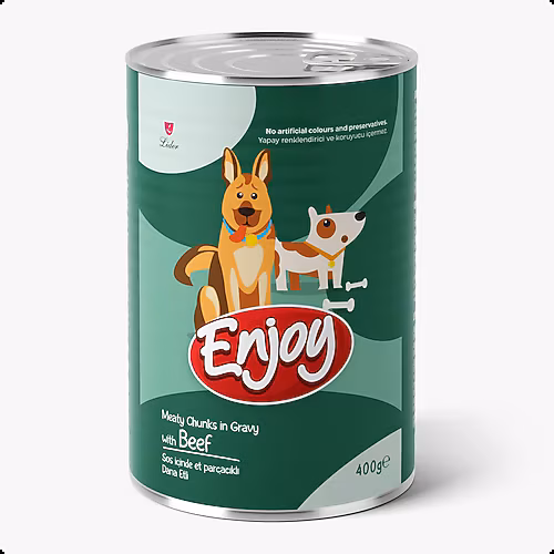 Enjoy Köpek Konserve Dana Parçalı 400gr