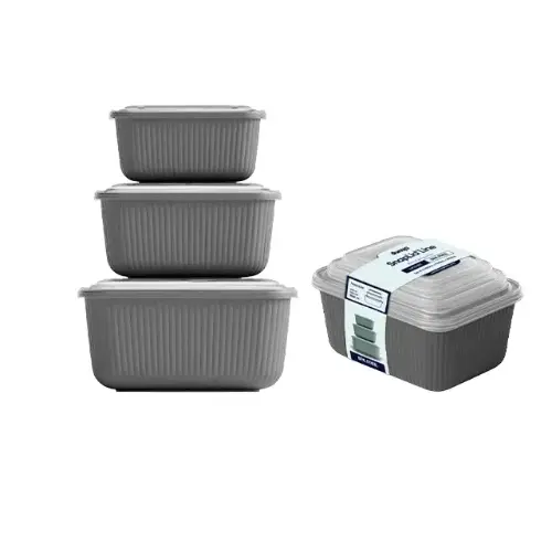 Linea Kare Saklama Kabı 3lü