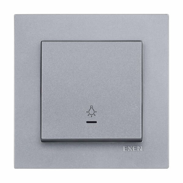 Exen Karell Blisterli Gümüş Işıklı Light Anahtar