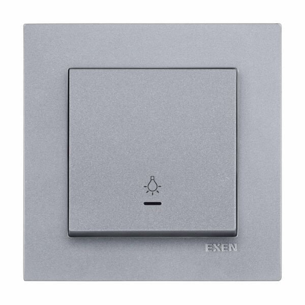 Exen Karell Blisterli Gümüş Işıklı Light Anahtar