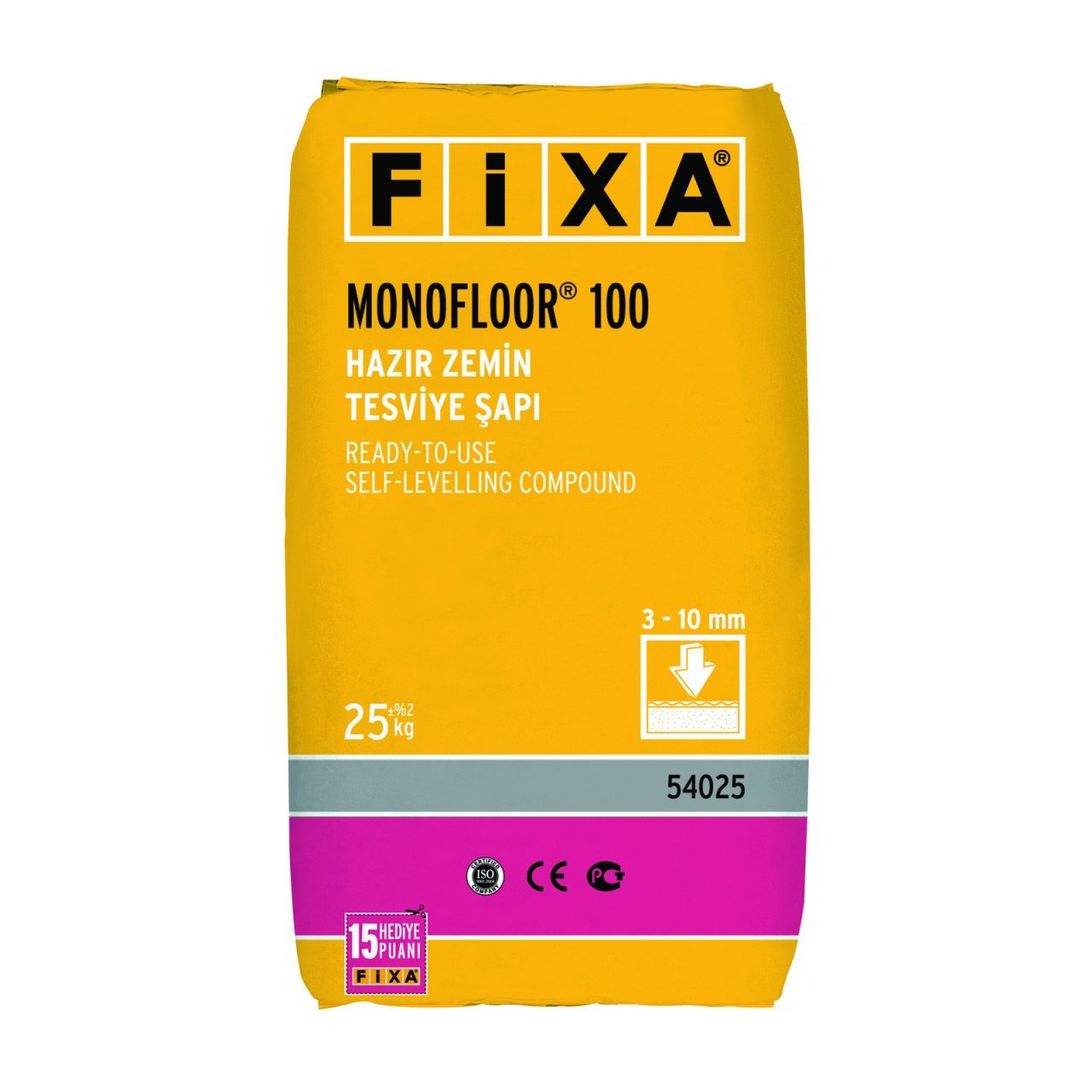 Fixa Monofloor 100 Tesviye Şapı C25/E 25kg