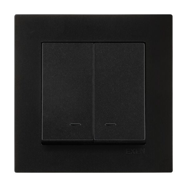 Exen Karell Blisterli Siyah Işıklı Komütatör