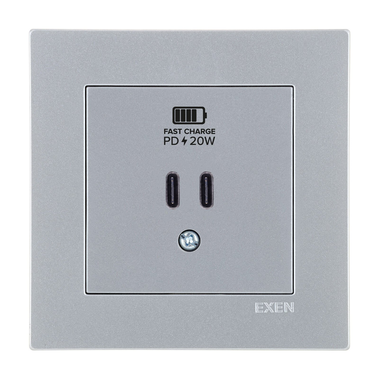 Exen Karell Blisterli Füme Usb Şarj Prizi Type-C