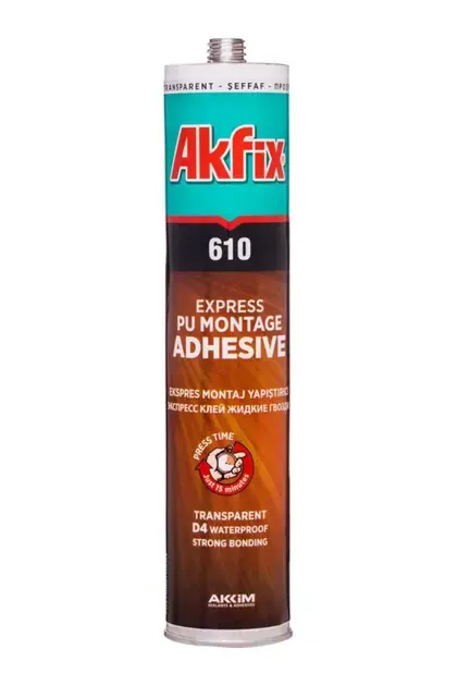 Akfix PU Express Montaj Yapıştırıcısı Şeffaf 310ml