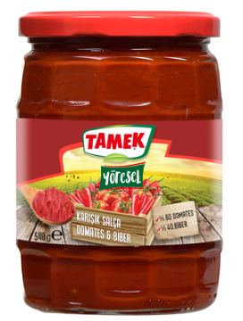 Tamek Domates-Biber Salça Cam 540g