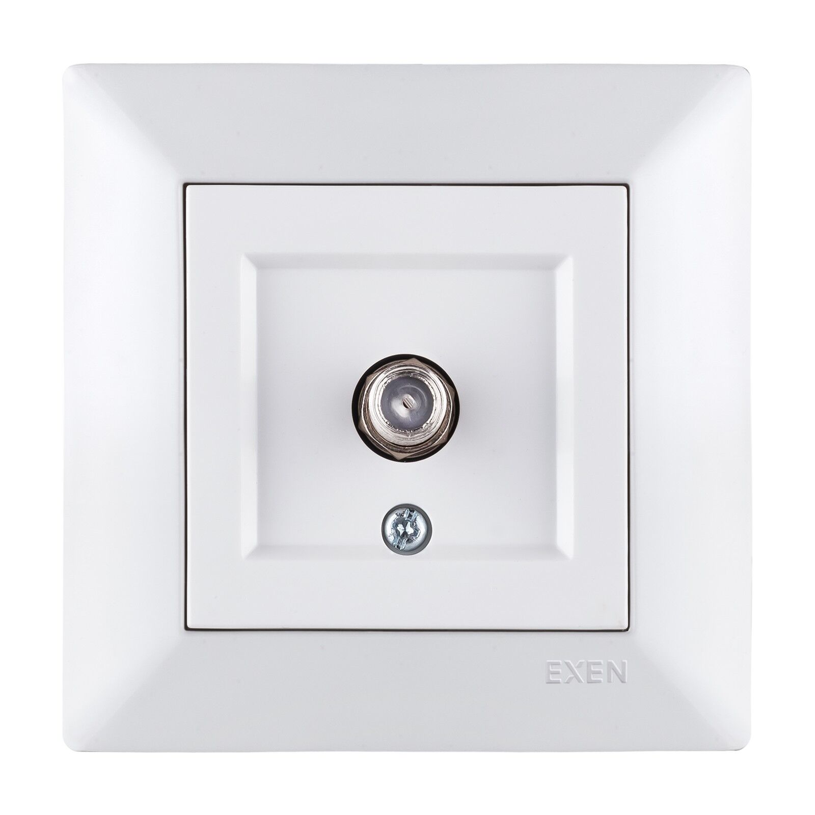 Exen Karell Blisterli Beyaz Uydu Prizi F Konnektör