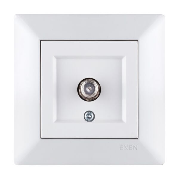 Exen Karell Blisterli Beyaz Uydu Prizi F Konnektör