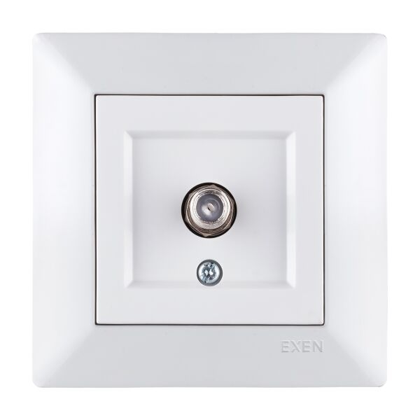 Exen Karell Blisterli Beyaz Uydu Prizi F Konnektör