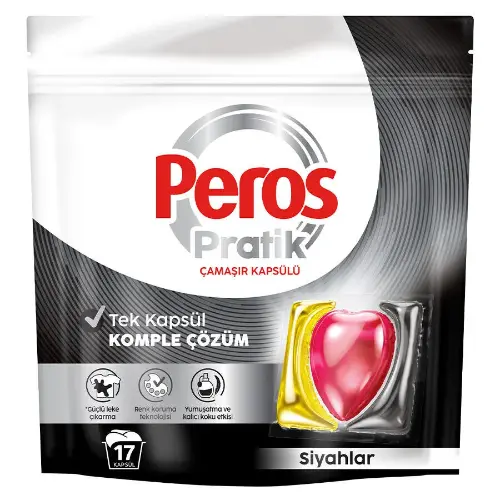Peros 17 Kapsül Çamaşır Deterjanı Siyahlar