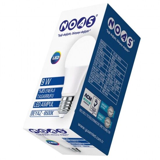 Noas Led Ampul Gün Işığı 9W