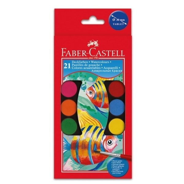 Faber-Castell Büyük Boy Sulu Boya 21 Renk