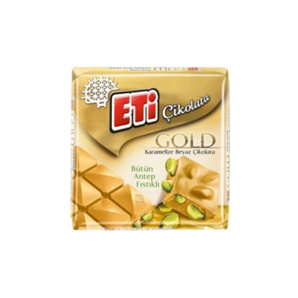 Eti Çikolata Gold Antep Fıstıklı Kare 60gr