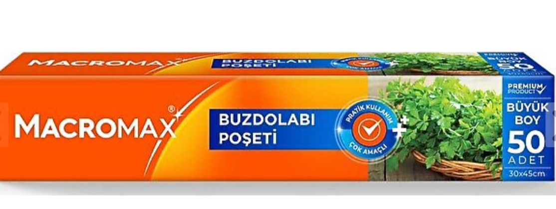 Macromax Buzdolabı Poşeti Büyük Boy 50 li