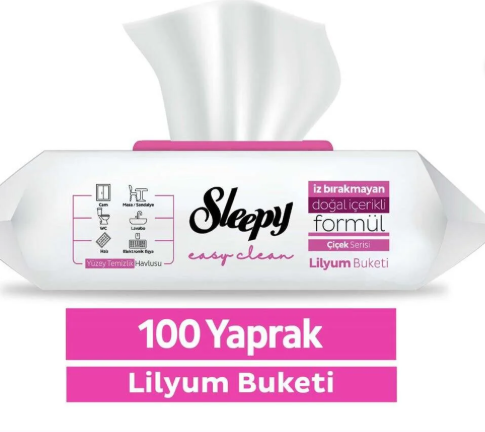 Sleepy Yüzey Temizlik Havlusu Lilyum 100 lü