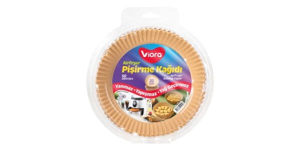 Viora Airfryer Pişirme Kağıdı Yuvarlak 20cm 50li
