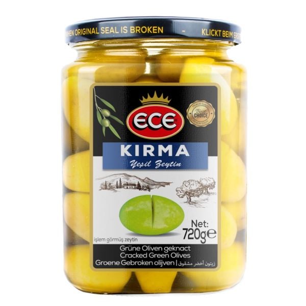 Ece Kırma Yeşil Zeytin Kavanoz 720cc