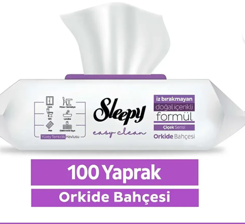 Sleepy Yüzey Temizlik Havlusu Orkide 100 lü