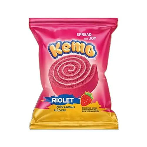 Kemo Çilek Aromalı Rulo Kek 40gr