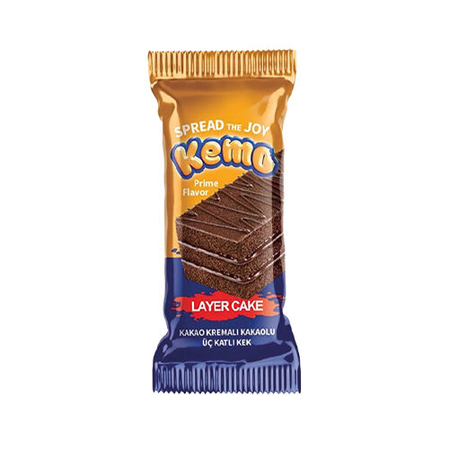 Kemo Kakao Kremalı Üç Katlı Kek 40gr