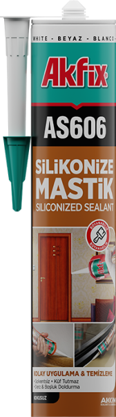 Akfix AS606 Silikonize Akrilik Mastik Gri