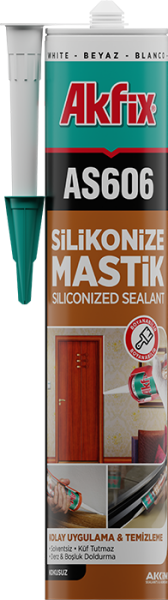 Akfix AS606 Silikonize Akrilik Mastik Gri