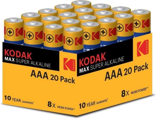 Kodak Max Süper Alkalin AAA İnce Pil 20li