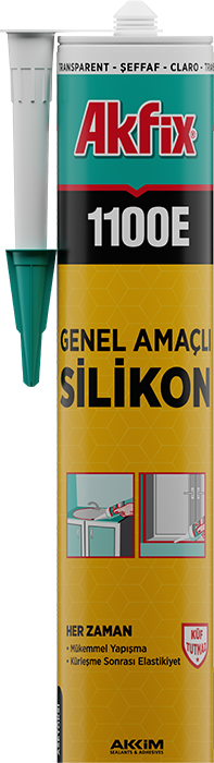 Akfix 1100E Genel Amaçlı Silikon 280gr Şeffaf
