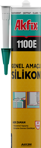 Akfix 1100E Genel Amaçlı Silikon 280gr Şeffaf