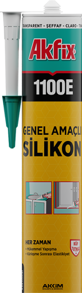 Akfix 1100E Genel Amaçlı Silikon 280gr Şeffaf